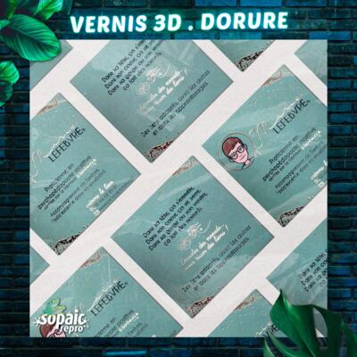 Carte de visite avec dorure